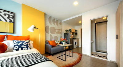 Condos for sale : For Sale 🔥 Way Amata Chonburi 🔥 1 Bedroom, 23.25 sq.m. Brand new, purchased directly from the developer. Free furniture and appliances included!!!