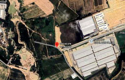 Land for sale Rayong :  Large plot of land for sale in a prime location near the Eastern Seaboard Industrial Estate.