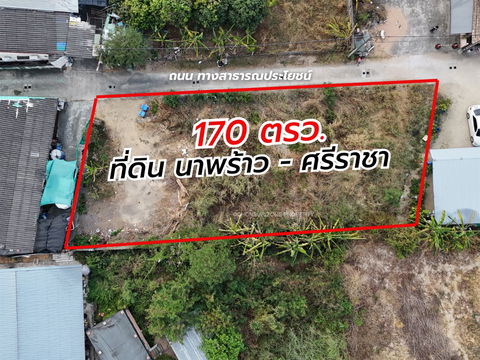 ขายที่ดินพร้าว170ตรว. ทำเลดีใกล้ 7-11 นาพร้าว ศรีราชา