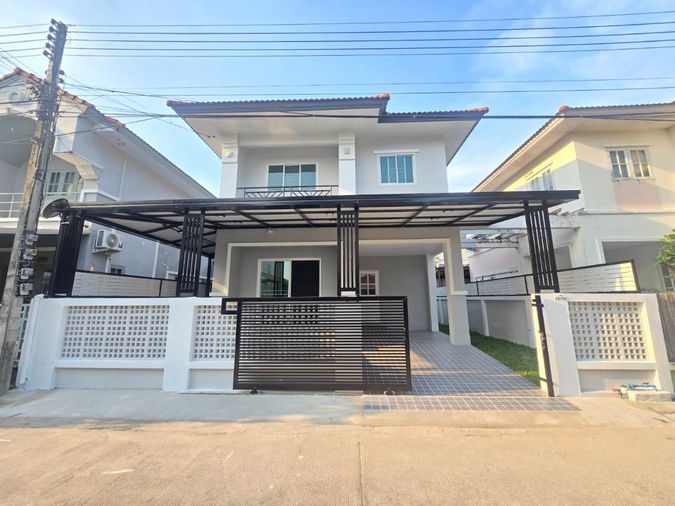 ลดราคาสุดพิเศษ.บ้านแฝดบุรีรมย์ รังสิต-คลอง4 ติดถนนใหญ่ ใกล้รถไฟฟ้า บรรยากาศดี ร่มรื่น เป็นส่วนตัว ทำเลศักยภาพ ถนนลาดสวาย ลำลูกกา ปทุมธานี