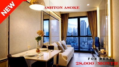 เช่าคอนโด BTS อโศก : 🍀🍀🍀  Prime Condo Location 🚆 For Rent 📍แอชตัน อโศก🔥🔥 (Line:@rent2022) ทำเลดีพร้อมเข้าอยู่✨A07068