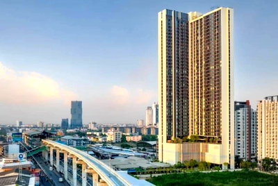คอนโด MRT ศรีลาซาล : ขายถูกคอนโด นิว โนเบิล ศรีนครินทร์-ลาซาน ชั้นสูง วิวสวย ชั้น 37 พื้นที่  35 ตร.ม 2นอน 1น้ำ  ทุกอย่างพร้อมอยู่ ติดรถไฟฟ้าสายสีเหลืองสถานีลาซาล 