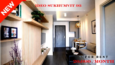 Condos for rent : 🍀🍀🍀 Prime Condo Location 🚆 For Rent 📍 Ideo Sukhumvit 93 🔥🔥  (Line: @rent2022) Great location, ready to move in ✨ A02536