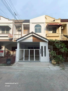 หมู่บ้านวรางกูล  ถนนเลียบคลองสองซอย 6  คลองสามวา  ตกแต่งรีโนเวทใหม่ ทำเลดี แต่งสวยพร้อมอยู่ มีเฟอร์นิเจอร์