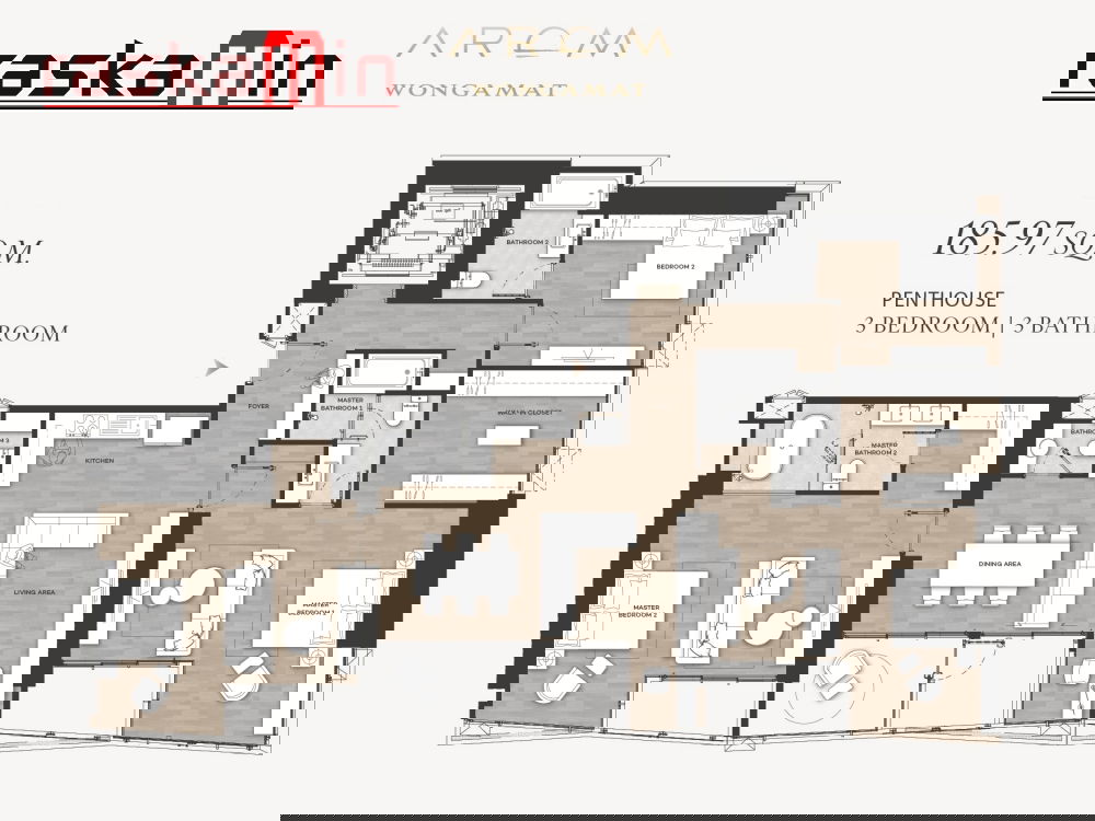 รูป FQ🗺️KT0232📲LineID @556ryccg🏖️3ห้องนอน 186ตรม ชั้น PH🌊วิวทะเล พร้อมเฟอร์นิเจอร์🦀AROM อารมณ์ วงศ์อมาตย์ พัทยาเหนือ - รูปที่ 1/14