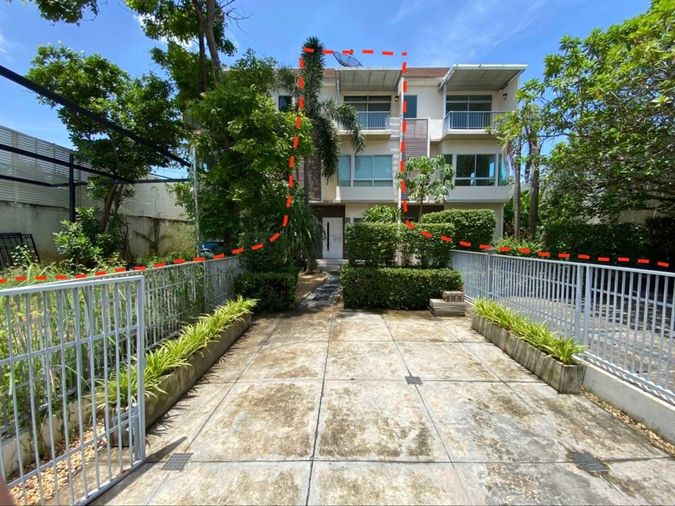 3-bed townhouse for rent, 180 sqm, 36 sq wah, Baan-Mai Rama 9