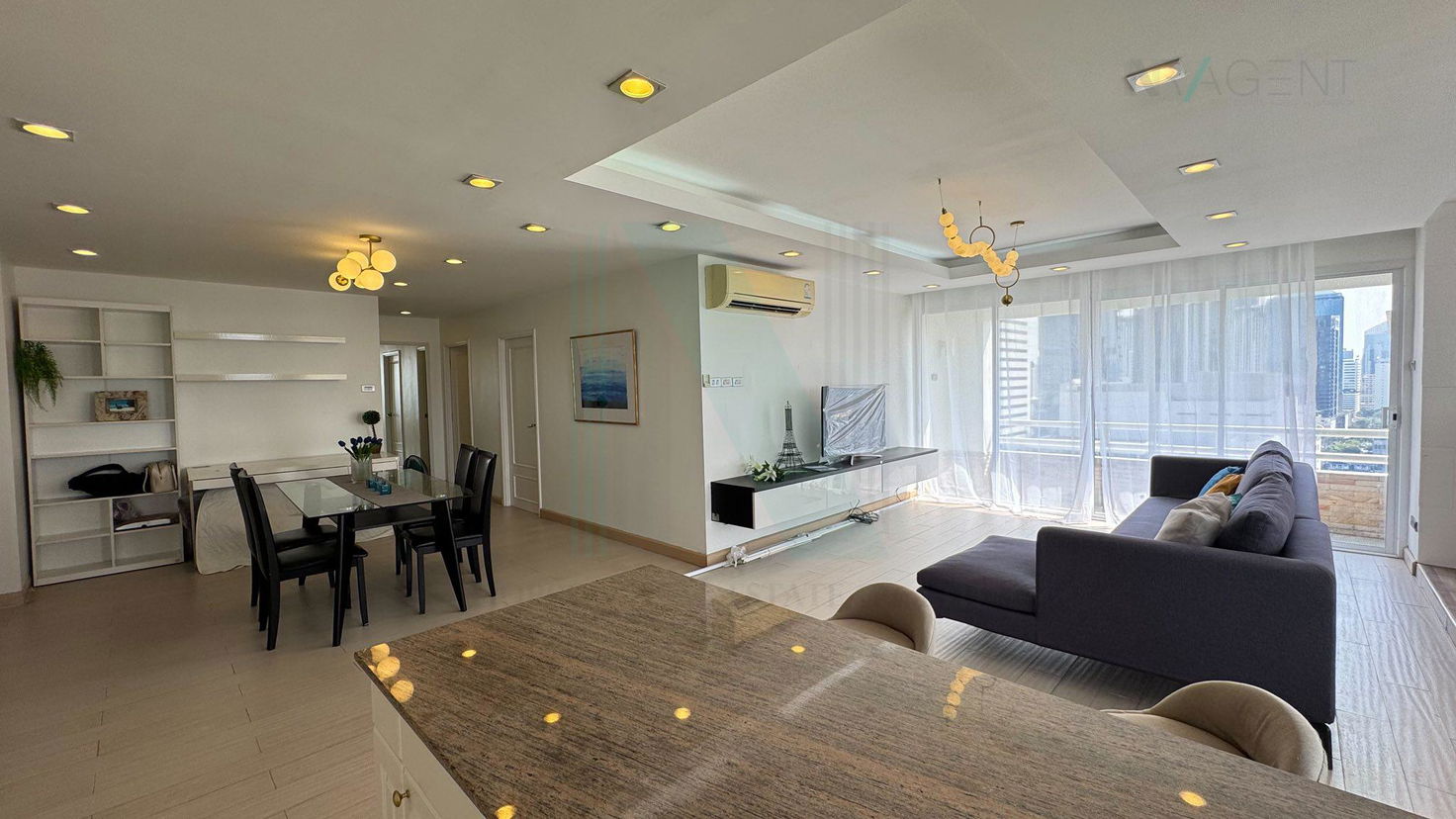 รูป ให้เช่าคอนโด ศรีวรา แมนชั่น 1 อาคาร 1 ชั้น 21 3 ห้องนอน ขนาด 150 ตรม ใกล้ บิ๊กซี รัชดาภิเษก - รูปที่ 5/8