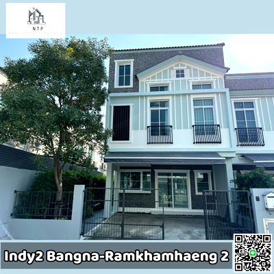 Townhouses for rent Bangkok : For rent : Townhome near Mega Bangna (Corner Hoise) 📍Indy2 Bangna-Ramkhamhaeng 2 Big type 