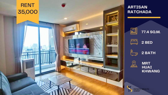 รูปภาพ For Rent Artisan Ratchada – Beautiful unit, move-in ready! ✨🏙️ Fully built-in with stylish design in every corner 🛋️