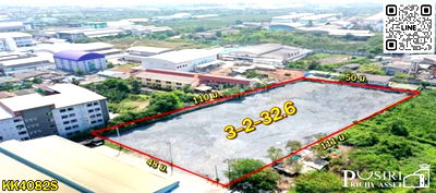 ที่ดิน วิทยาลัยเทคนิคราชสิทธาราม : ที่สวยเทพ 3.5 ไร่ พื้นที่สีม่วง สร้างโรงงานได้ทุกประเภท ถมพร้อมใช้ พร้อมรั้ว 50% เทรลเลอร์สบาย ใกล้ ถ.เอกชัย และ พระราม 2 เพียง 1 กม. - KK4082S