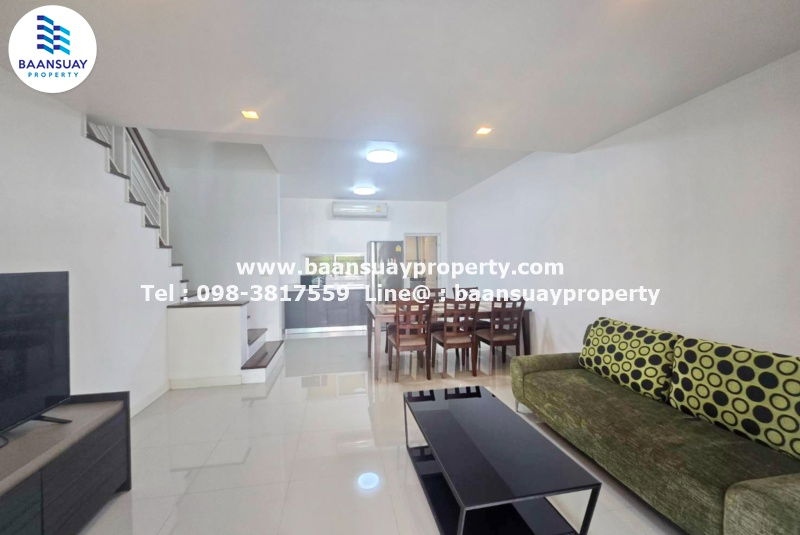 รูป ให้เช่า ทาวน์โฮม 3 ชั้น ทาสีใหม่ทั้งหลัง ถนนอ่อนนุช ใกล้ซีคอน ศรีนครินทร์ & Airport Link สถานีหัวหมาก - รูปที่ 2/17