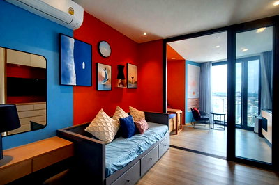 Condos for rent Soi Buakhao : ⛵ Edge ⛵ Sea view / 27F / 1bedroom >> THB32,000/month彡