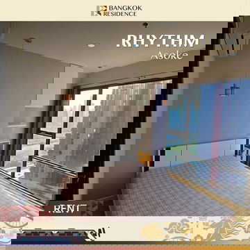 RHYTHM Asoke 🌃 High-floor unit with a beautiful view 🌠 Near MRT Rama 9