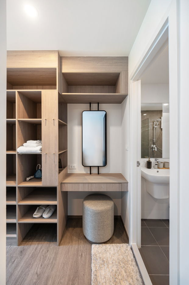 picture ✨ Smart Closet 👕👖| Brixton Kaset Sriracha Campus ✨Walk in Closet layout with ample built-in storage - 11/13