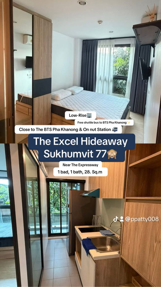 รูป ห้องน่ารัก ราคาน่าคบ ใกล้ BTSออนนุช&พระโขนง The Excel Hideaway Sukhumvit 71 - รูปที่ 8/8