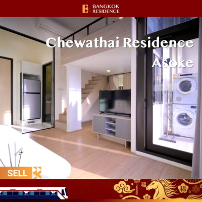 Condos for sale : ✨ Beautiful Clean Minimal Unit 🩶 at Chewathai Residence Asoke near Mrt Rama9
