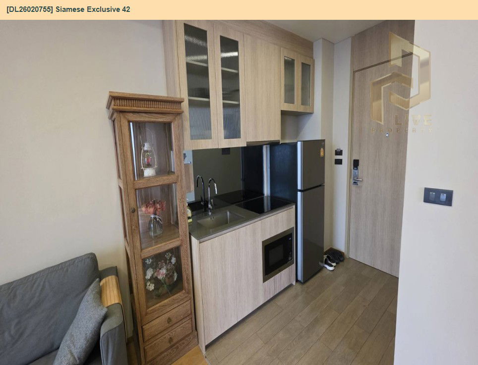 รูป DL26020755 ให้เช่าคอนโด ไซมิส เอ๊กซ์คลูซีพ 42 (Siamese Exclusive 42) ใกล้ BTS เอกมัย พร้อมเข้าอยู่ โทรด่วน 0653619502 LineID @897iyzll - รูปที่ 4/15