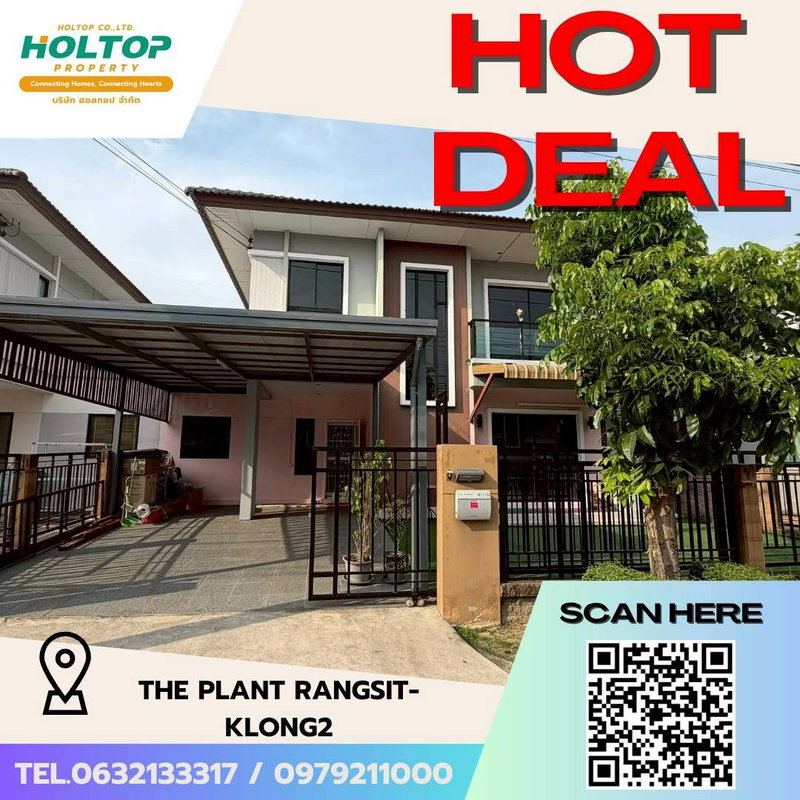 Houses for rent : #E011 🎉250269 House for rent in The Plant Rangsit-Klong 2 project