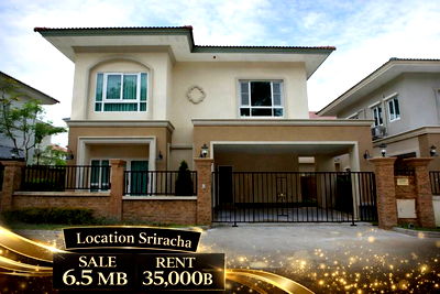 เช่าบ้านเดี่ยว ศรีราชา ชลบุรี : ขายบ้านเดี่ยว2ชั้น3ห้องนอน3ห้องนอน