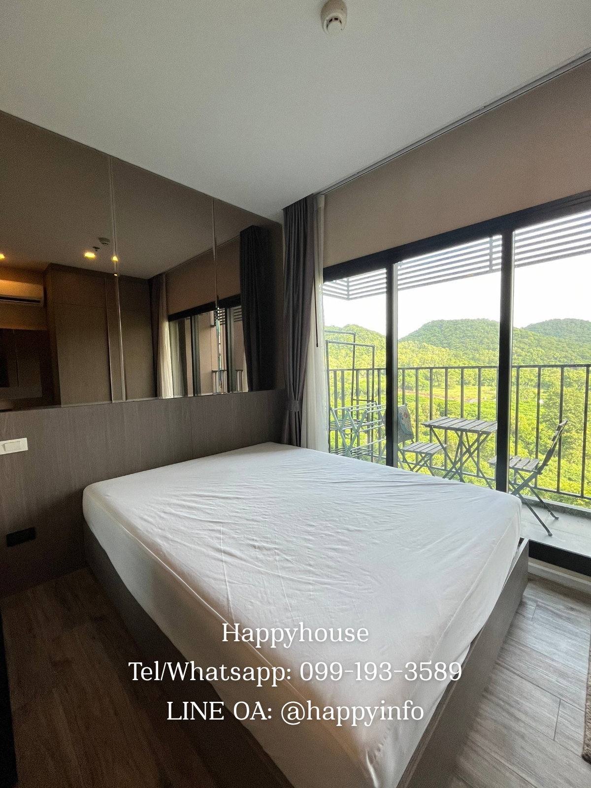 ชั้น 12 ห้อง Studio ขนาด 30 ตร.ม. วิวภูเขาด้านหลัง เงียบสงบ เเต่งสวย เฟอร์นิเจอร์/เครื่องใช้ไฟฟ้าครบ เพียง 8,500 บาท/เดือนเท่านั้น!!!