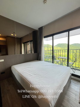 ชั้น 12 ห้อง Studio ขนาด 30 ตร.ม. วิวภูเขาด้านหลัง เงียบสงบ เเต่งสวย เฟอร์นิเจอร์/เครื่องใช้ไฟฟ้าครบ เพียง 8,500 บาท/เดือนเท่านั้น!!!