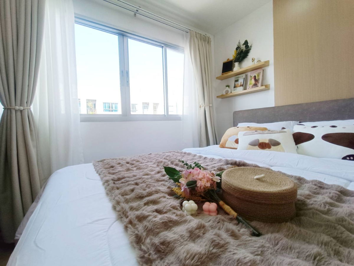 รูป (ลดเพิ่ม 40,000 บาท) ห้องน่ารัก วิวดีม๊ากกกก รีโนเวท มีเครื่องใช้ไฟฟ้า ผ่อนถูก 5,xxx บาท ตึก D ชั้น 28 โล่ง ลมเย็น ใกล้ IKEA บางนา  - รูปที่ 16/18