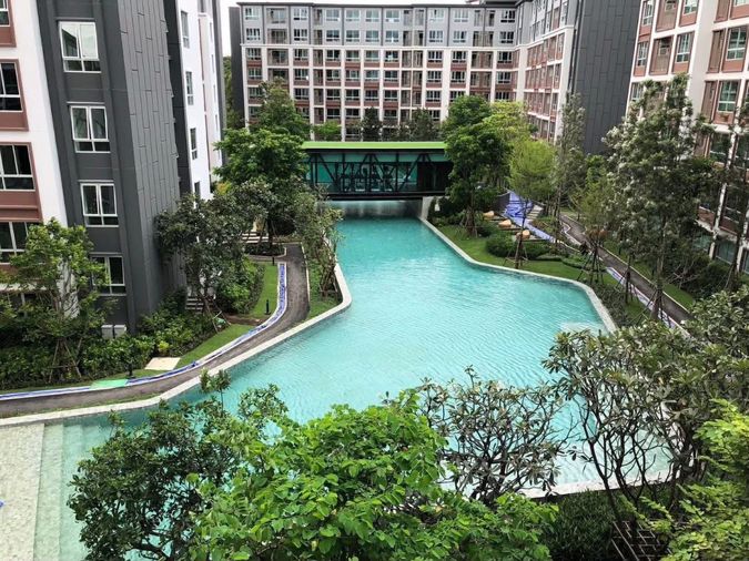 ✅ให้เช่า ดีคอนโดพิงค์ วิวสระ 2ห้องนอน ชั้น4 ตึกเอ  วิวสระ☎️064-792-4426(เบญ) 