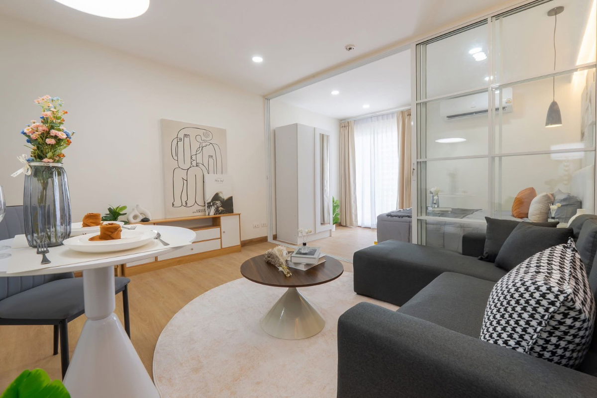 รูป ขายด่วนนน  1 ห้องนอน   โซนประชาชื่น  พร้อมเข้าอยู่    ผ่อน   6,xxx  - รูปที่ 4/12