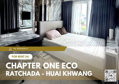 Condos for rent : For rent 📍 Chapter One Eco Ratchada - Huai Khwang 📍 Fully furnished with appliances. Near MRT Huai Khwang.