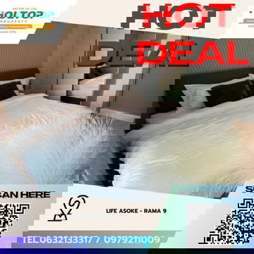 #Z4758💥 260269 🔥ให้เช่าคอนโด Life Asoke - Rama 9