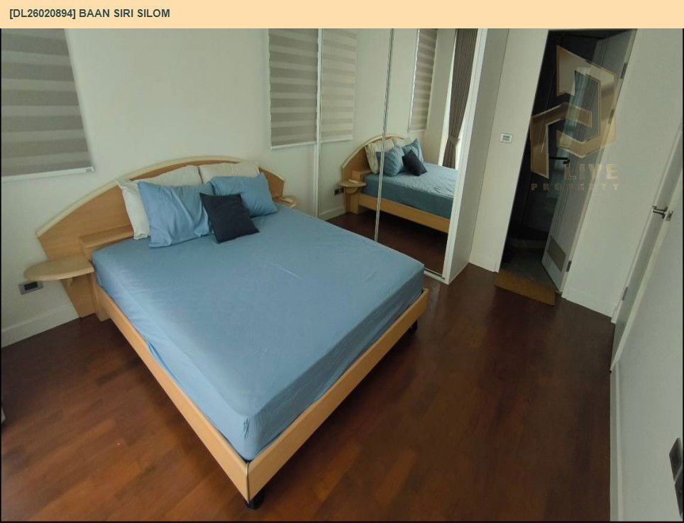 รูป DL26020894 ให้เช่าคอนโด บ้าน สิริ สีลม (Baan Siri Silom) ใกล้ - พร้อมเข้าอยู่ โทรด่วน 0656133286 LineID @534wlwof - รูปที่ 2/9