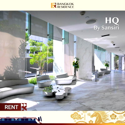 Condos for rent :  HQ by Sansiri,💎High floor, beautiful view, newly renovated, Near BTS Thonglo 