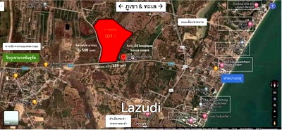 Land for sale Cha-Am Petchburi : Land for sale at Cha-am 102 Rai