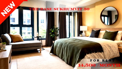 Condos for rent : 🍀🍀🍀Stylish room✨For Rent📍The Base Sukhumvit 50 (Line: @rent2022) ✨ Ready to move in 🔖 Property Code: A09082