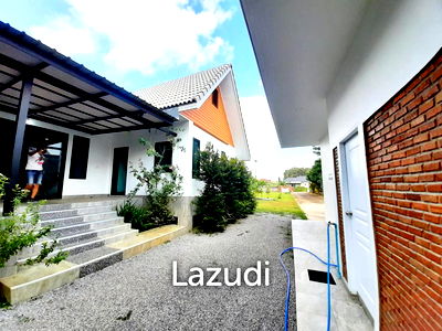 บ้านเดี่ยว เชียงราย : ขายบ้าน 3 ห้องนอนสร้างเสร็จแล้ว 90% พร้อมที่ดิน 1 ไร่ ริมกก