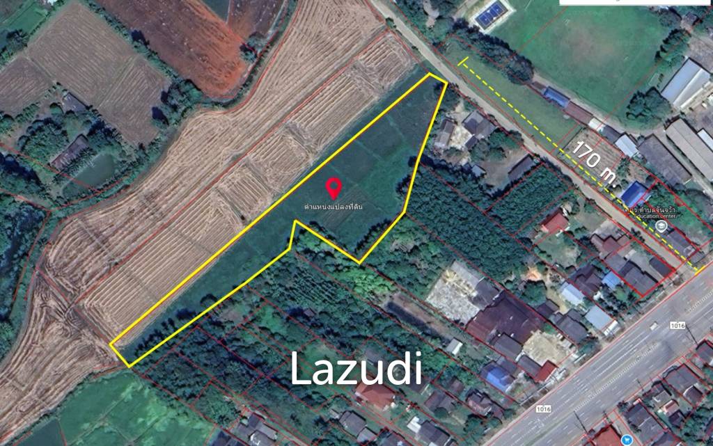 รูป ขายที่ดิน 5 ไร่ เป็นที่นาใกล้กับทางไปเชียงแสน - รูปที่ 2/5