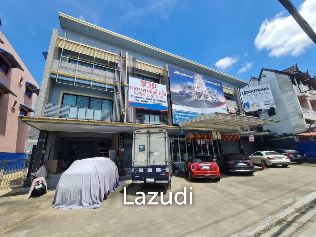 รูป ขายอาคารพาณิชย์ 3 ชั้น ติดถนนใหญ่จากหางดง-เชียงใหม่ - รูปที่ 1/18