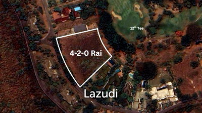Land for sale Cha-Am Petchburi : Prime Land 4-2-0 Rai in Palm Hills Golf Community