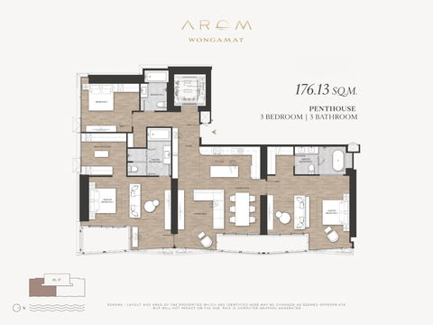 🌟 PENTHOUSE at AROM Wongamat – 3 BEDROOMS / 3 BATHS
