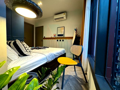 คอนโดให้เช่า : 🔺 ให้เช่าคอนโด ไลฟ์ อโศก ไฮป์ อาคาร 1 ชั้น 15 1 BED PLUS ขนาด 35.00 ตรม ใกล้ Fortune Town