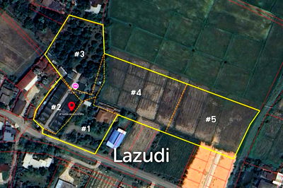 ที่ดิน เชียงราย : ที่ดิน 11 ไร่บ้านพักให้เช่า 17 หลังและบ้าน 2 หลังใกล้สนามบิน