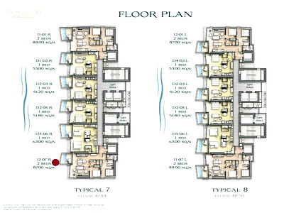Condos for sale :  High-Floor 2 Bedrooms Unit at AROM Wongamat