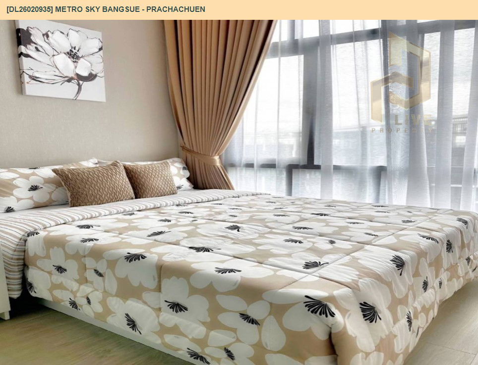 รูป DL26020935 ให้เช่าคอนโด เมโทร สกาย บางซื่อ - ประชาชื่น (Metro Sky Bangsue - Prachachuen) ใกล้ MRT บางซ่อน พร้อมเข้าอยู่ โทรด่วน 0656133286 LineID @534wlwof - รูปที่ 2/13