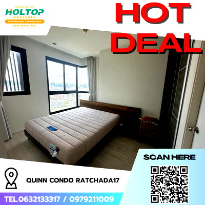 คอนโดให้เช่า : #R9448  🎉 280269 ให้เช่าคอนโด Quinn Condo Ratchada17