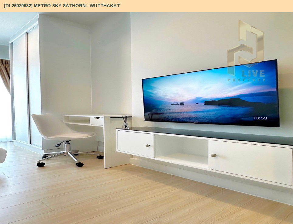 รูป DL26020932 ให้เช่าคอนโด เมโทร สกาย สาทร - วุฒากาศ (Metro Sky Sathorn - Wutthakat) ใกล้ BTS วุฒากาศ พร้อมเข้าอยู่ โทรด่วน 0800343450 LineID @655ebbvc - รูปที่ 6/10