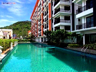 Condos for sale : Affordable condo at The Time, behind Kasetsart University Sriracha. Beautiful room, move in Ready