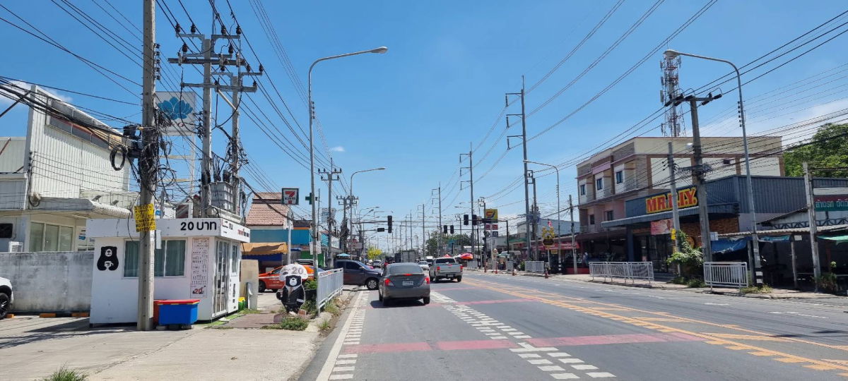 รูป ขายที่ดินสวยมาก ถมแล้ว ทำกำแพง  เทปูนด้านหน้า  ติดถนนใหญ่ใกล้วัดลาดปลาดุก พิมลราช บางบัวทอง นนทบุรี มีสาธารณูปโภค ครบครัน เนื้อที่ 4 ไร่ 85 ตรว - รูปที่ 1/27