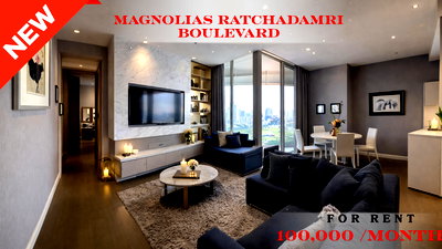 Condos for rent : 🍀🍀🍀 Luxury condo💖 For Rent📍Magnolias Ratchadamri Boulevard 🌹(Line: @rent2022)✨ Ready to move in 🔖 Property Code: A10797