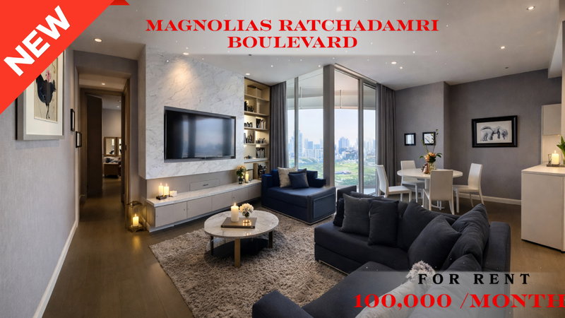 Condos for rent : 🍀🍀🍀 Luxury condo💖 For Rent📍Magnolias Ratchadamri Boulevard 🌹(Line: @rent2022)✨ Ready to move in 🔖 Property Code: A10797