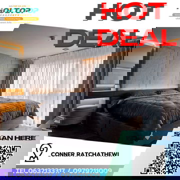 #R9482 🎉 010369 ให้เช่าคอนโด CONNER Ratchathewi